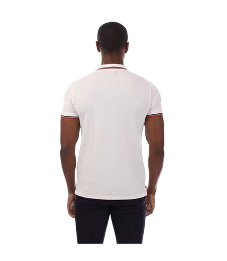 Polo Manches Courtes Homme Blanc Bleu Marine Aquascutum