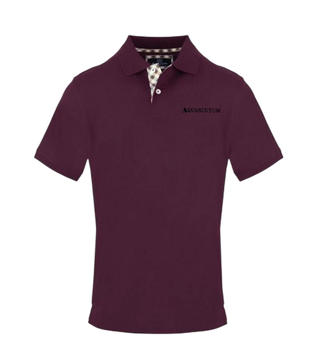 Mens Collared Short-sleeved Polo Shirt Red Aquascutum-1