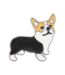 Broche métal chien corgi femme clio blue-1