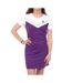 Robe blanche/violette femme le coq sportif spe-1