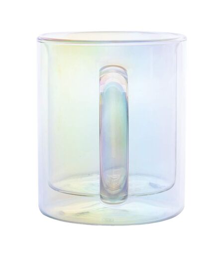 Deluxe electroplated glass double wall mug one size transparent XD Collection