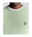 Pull À Maille Torsadée Motif/style Logo Brodé Homme Turquoise Pâle Chiné Lyle & Scott-4
