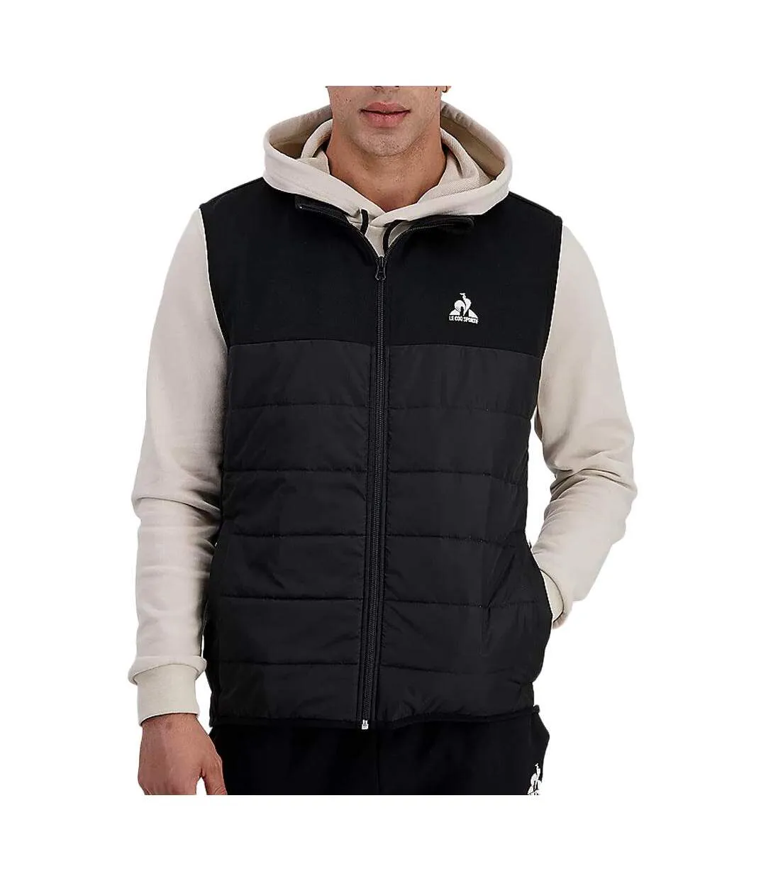 Veste sans manches noir homme le coq sportif contemporain-1