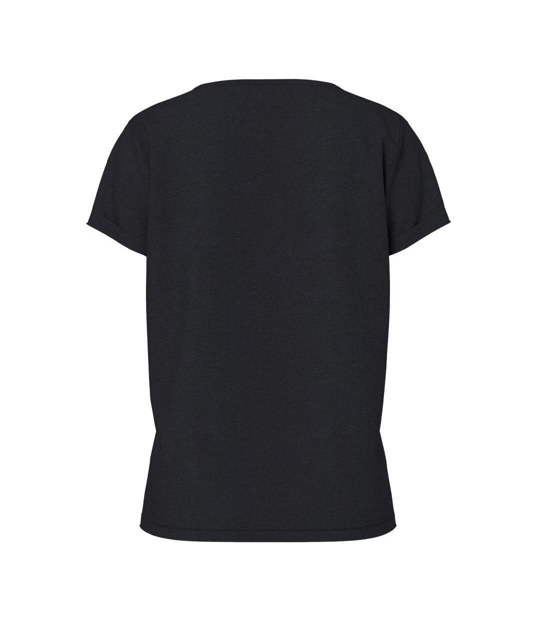 T-Shirt noir femme pieces pcoda-2