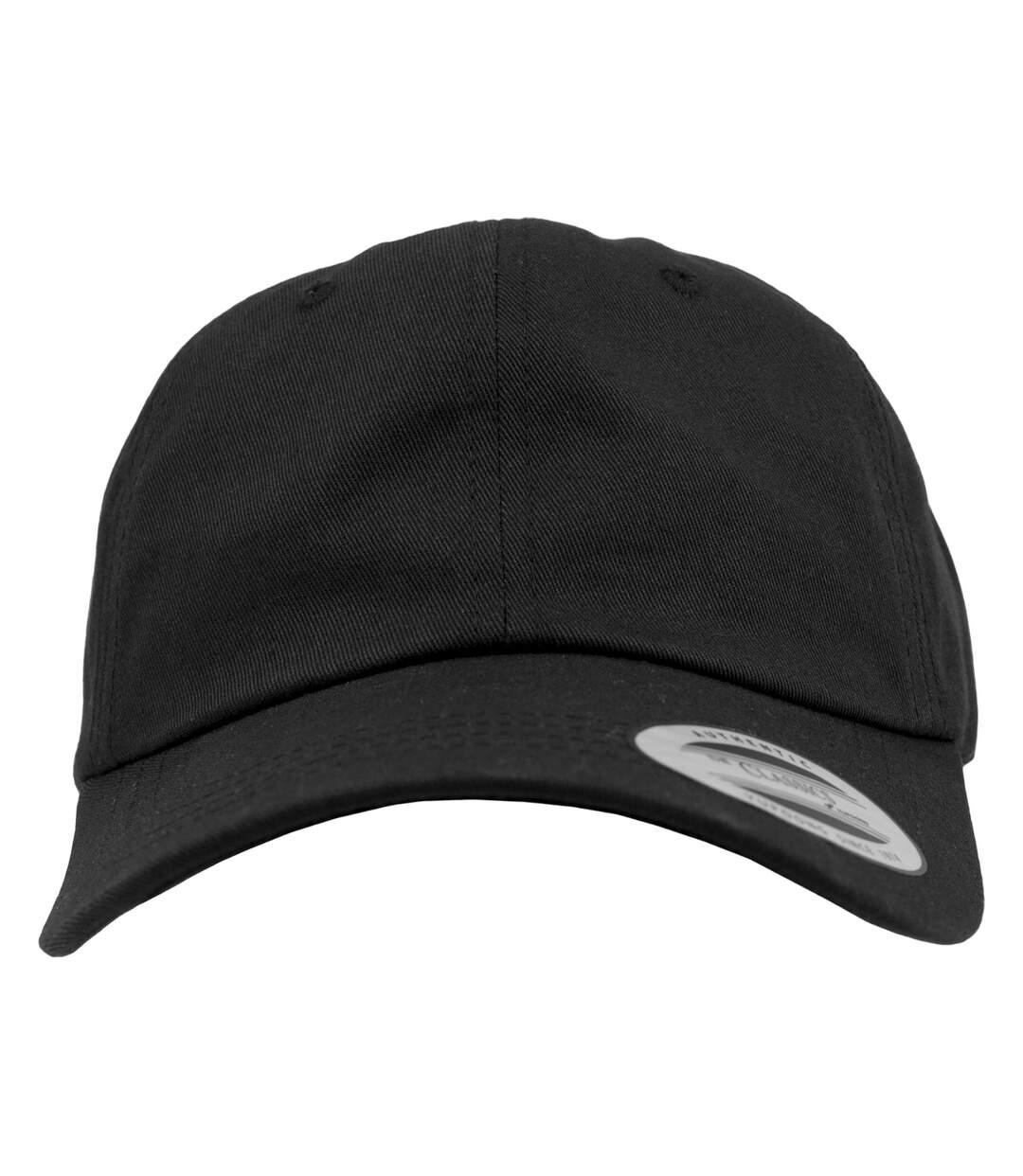 Childrens/kids Cotton Twill Low Profile Baseball Cap Black Flexfit-1