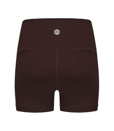 Lot De 2  Shorts Yoga Femme Marron Noir Slazenger