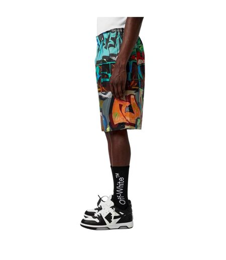 Mens Graffiti Shorts Multicoloured Print Off White