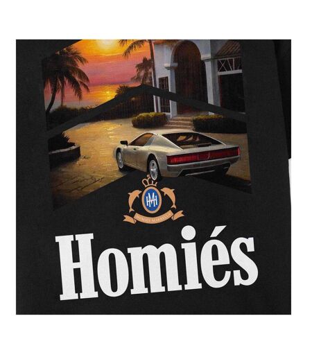 T-shirt Motif/style Course Special Edition Auto Homme Noir Homies Marbella
