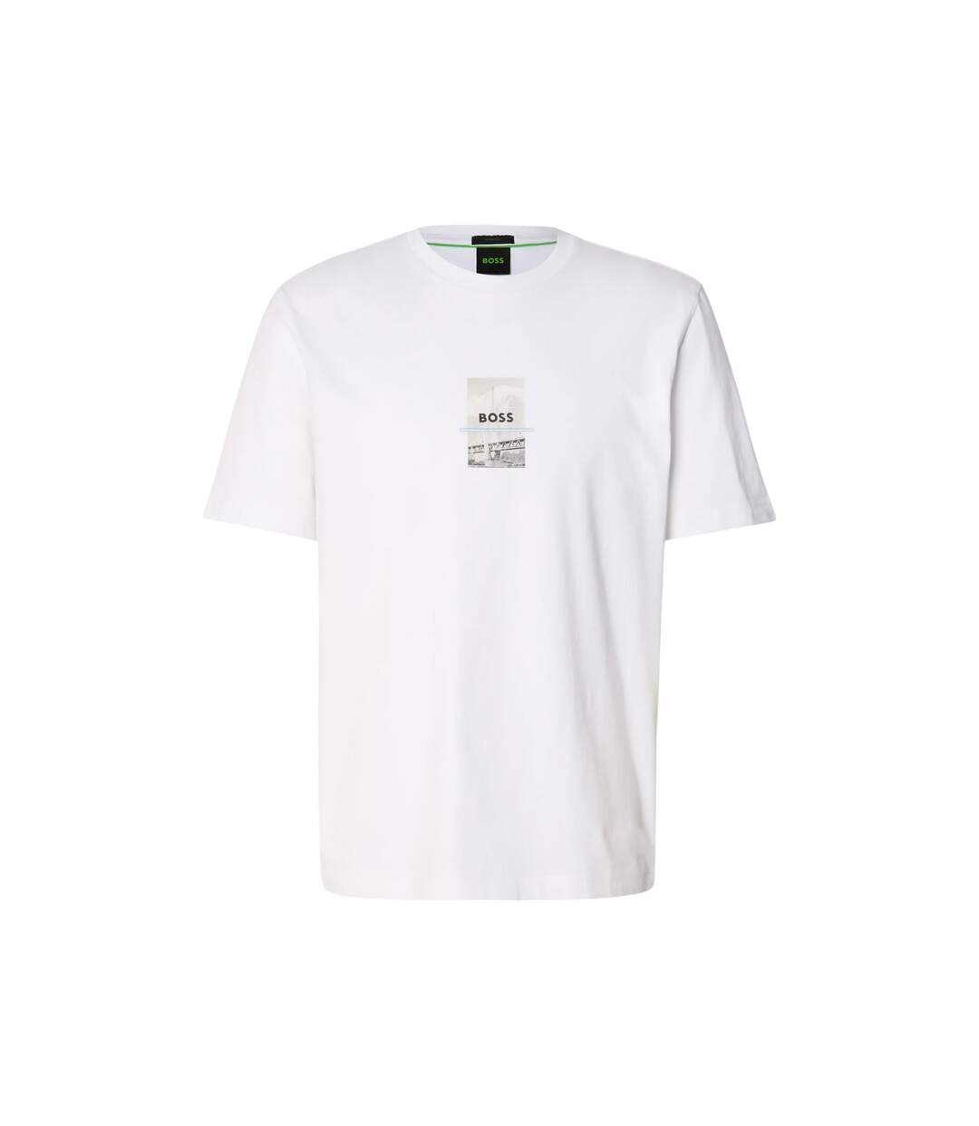 T-shirt Motif/style Impression De Photo Homme Blanc Boss-2