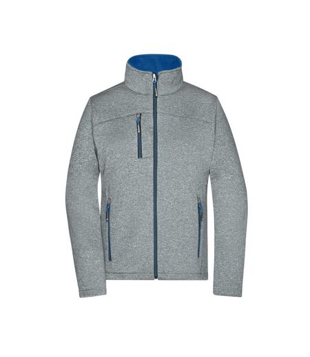 Veste Softshell Femme Bleu Roi Foncé Chiné James And Nicholson