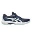 Womens/ladies Game Tennis Shoes Midnight White Asics-1