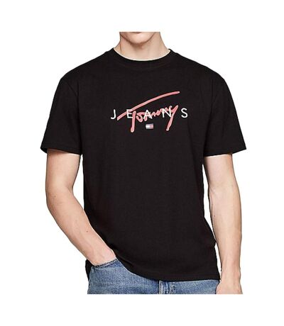 T-shirt noir homme tommy hilfiger reg signature - 3xl