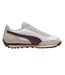 Womens/ladies Easy Rider Suede Trainers White Burgundy Puma-1