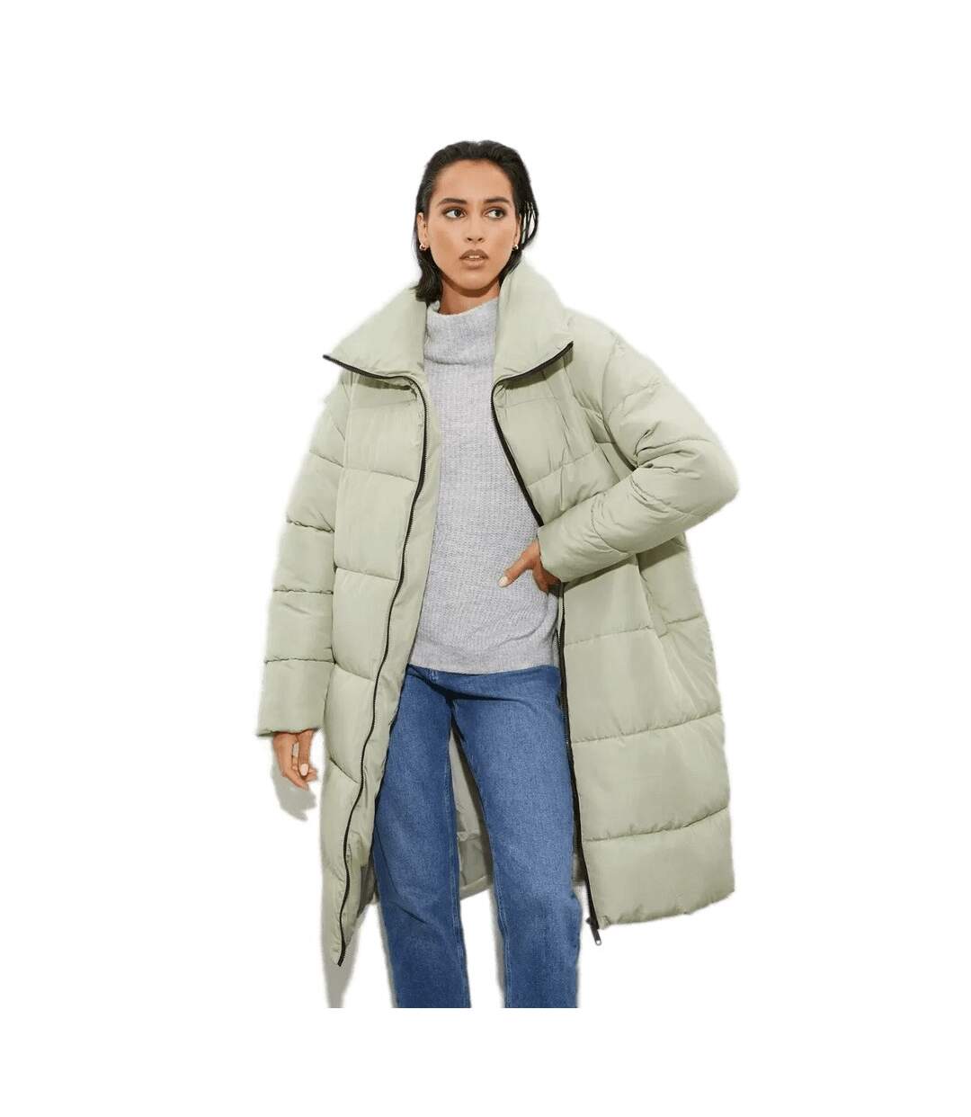 Manteau femme vert de gris Dorothy Perkins-1