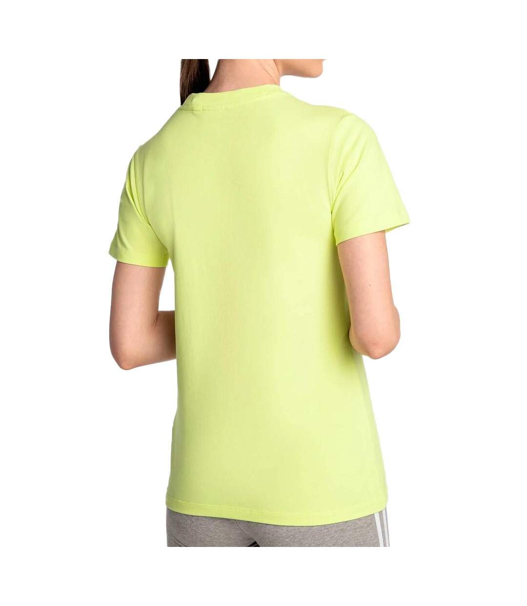 T-shirt Jaune fluo Femme Adidas Trefoil - 14A-2