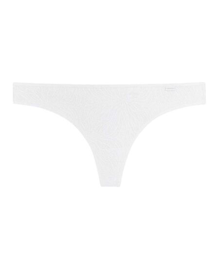 Womens/ladies Marquisette Sheer Thong White Calvin Klein