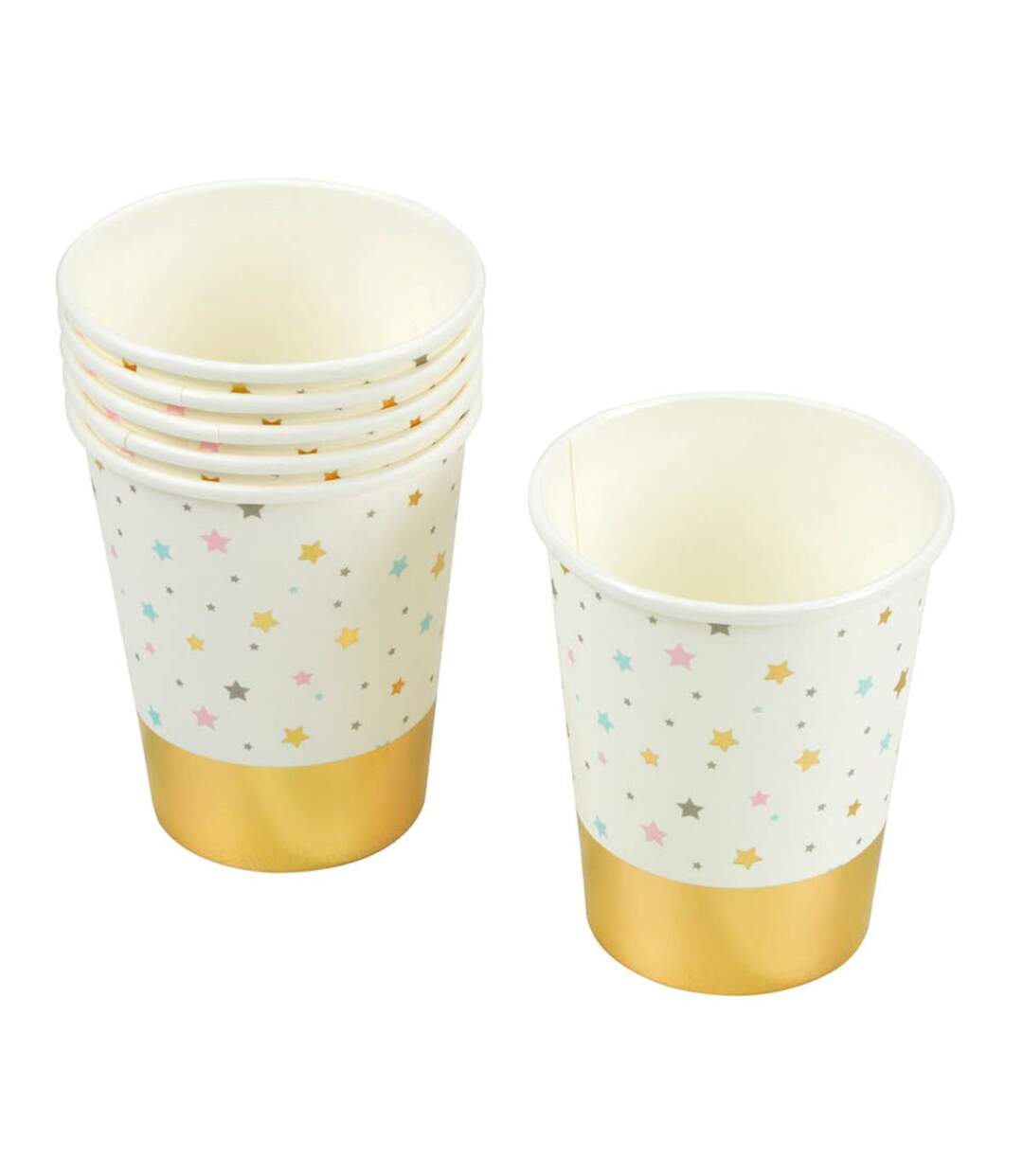 Lot de 6 Gobelets en Carton Mark 25cl Blanc-1