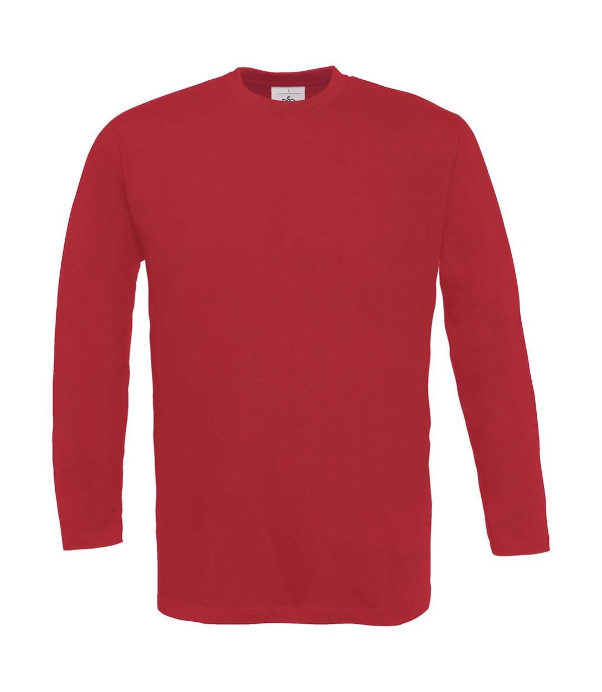 T-shirt manches longues homme - col rond - E190LSL - rouge