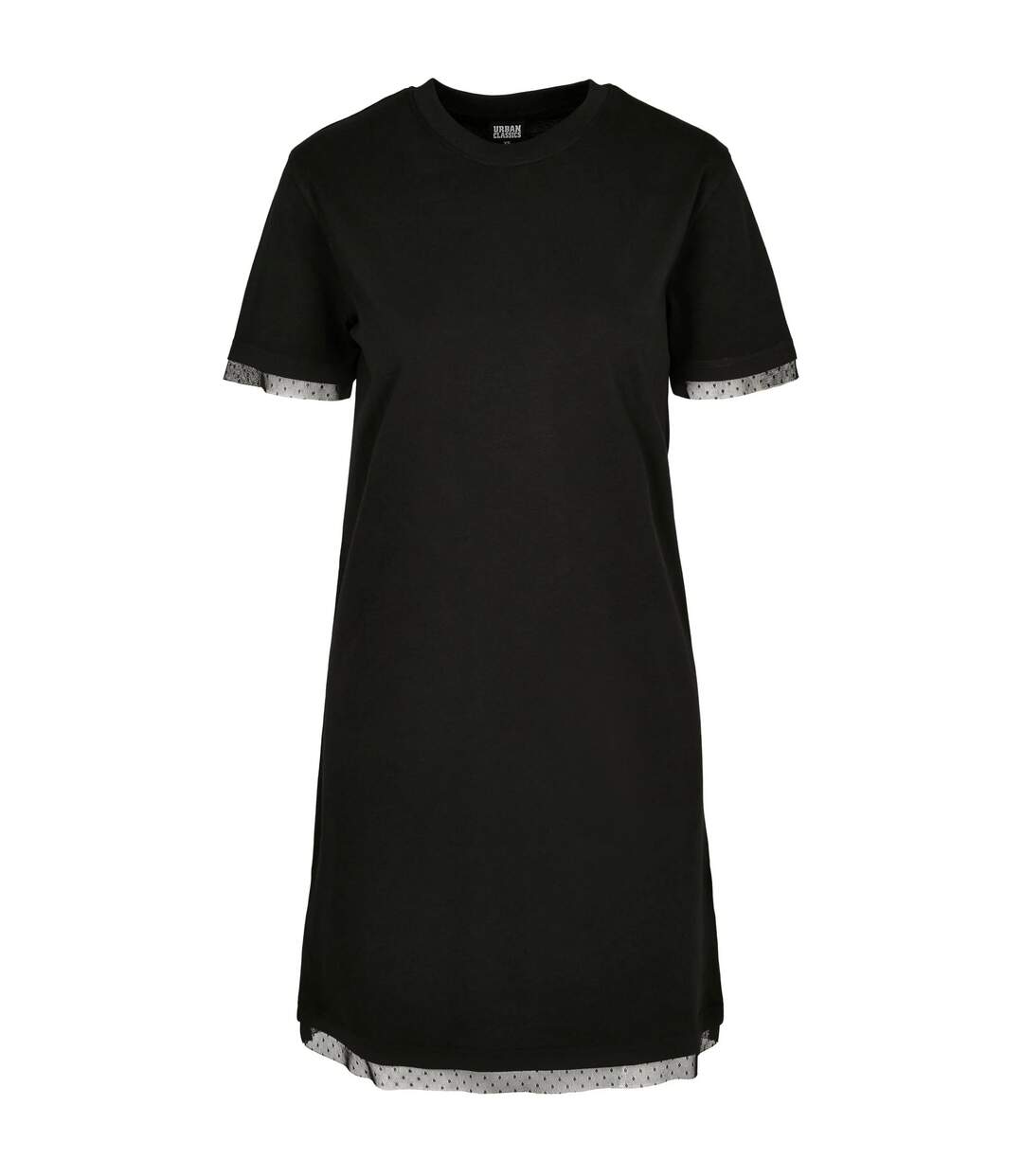 Robe T-shirt Motif/style Lacets Femme Noir Urban Classics-1