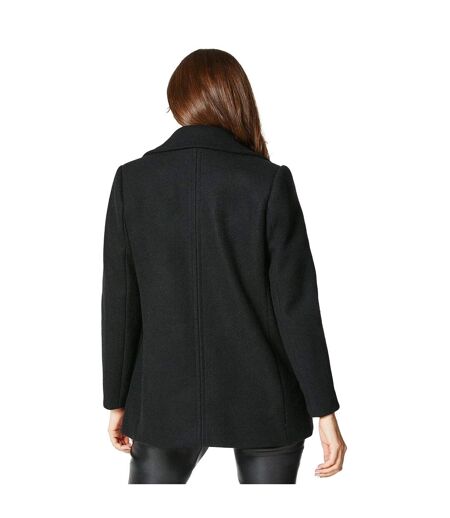 Manteau croisé femme noir Principles