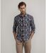 Chemise à  manches longues homme en stretch motifs digital - Slim Fit-3