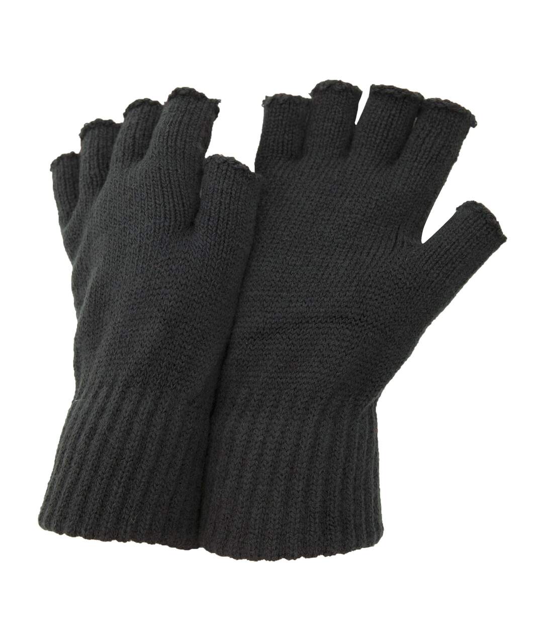 FLOSO Mens Fingerless Winter Gloves (Charcoal) - UTMG-12D-1