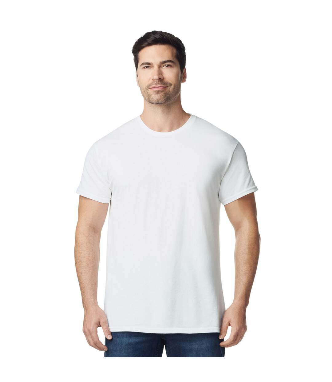 T-shirt Uni Manches Courtes En Coton Adulte Blanc Gildan-3