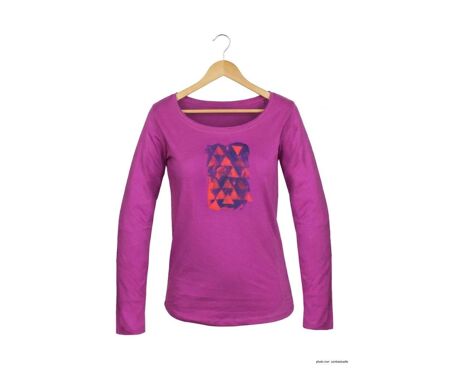 Mayflower NEON1 : Tee-shirt manches longues rose fushia 100% coton éclatant