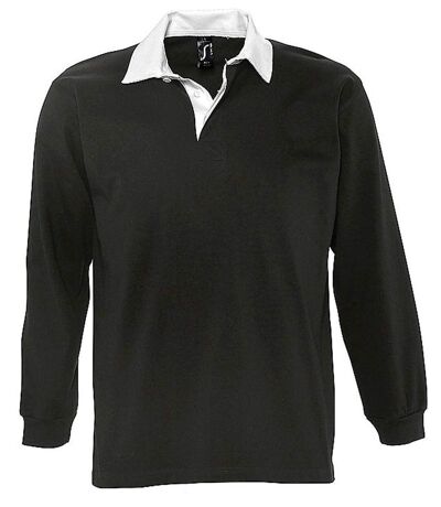Polo rugby manches longues HOMME - 11313 - noir