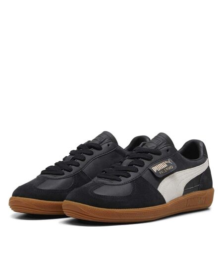 Mens Palermo Leather Trainers Black Gum Puma