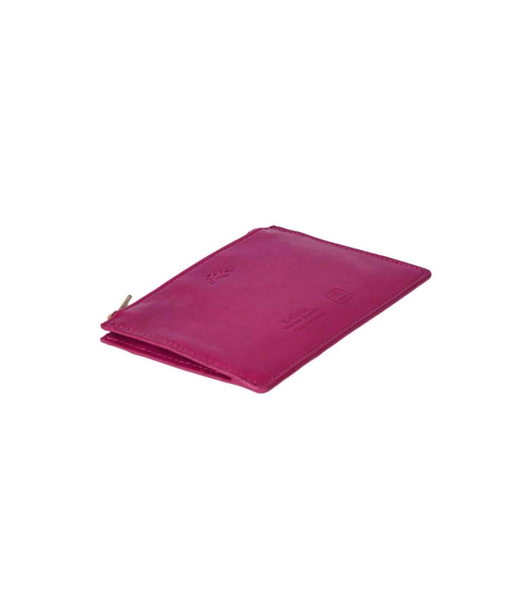 Katana - Porte-cartes compact en cuir - fuchsia - 8764-3