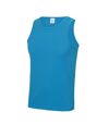 Just Cool Mens Sports Gym Plain Tank/Vest Top (Sapphire Blue)