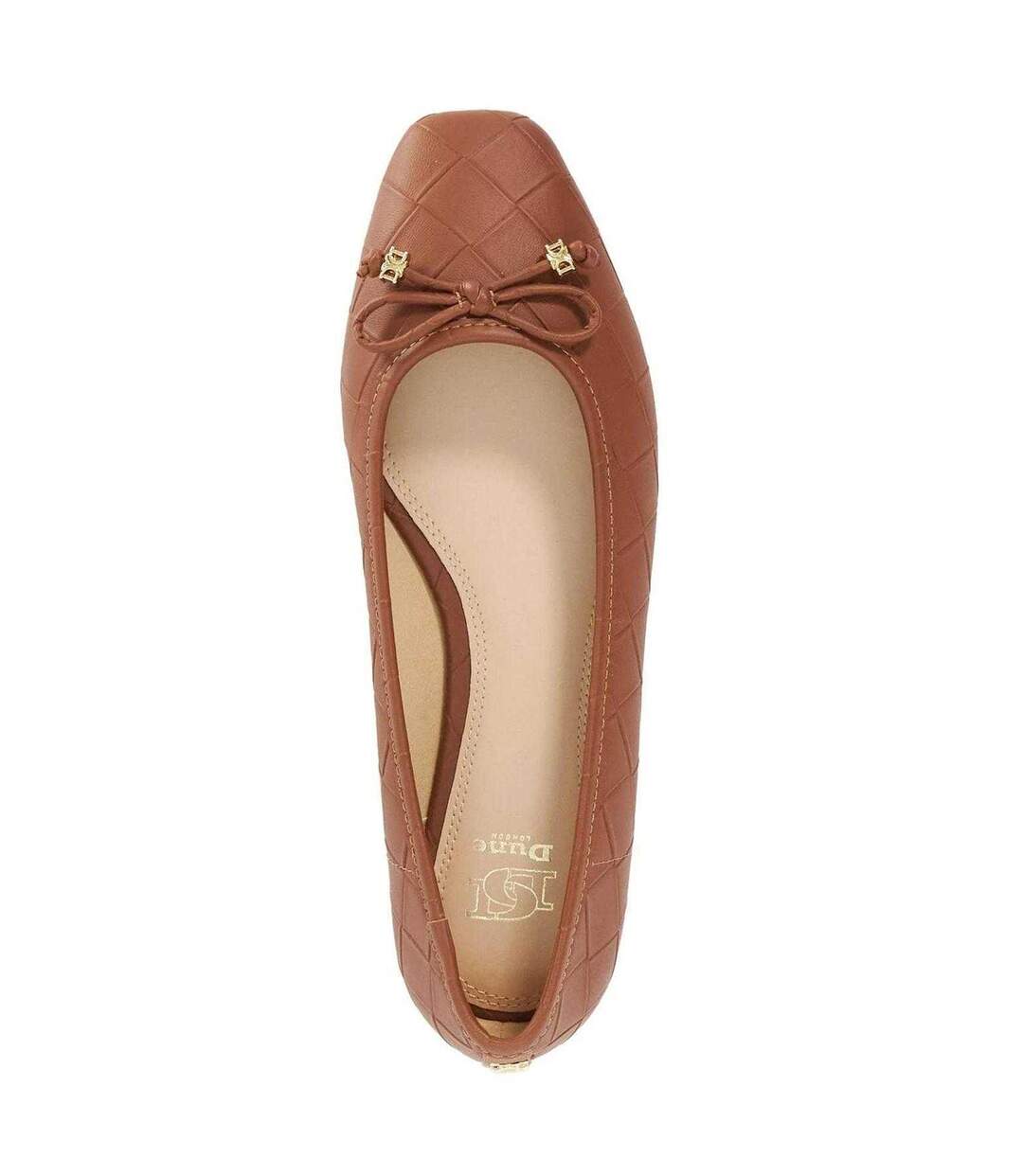 Womens/ladies Hampers Ballet Flats Tan Dune London-3