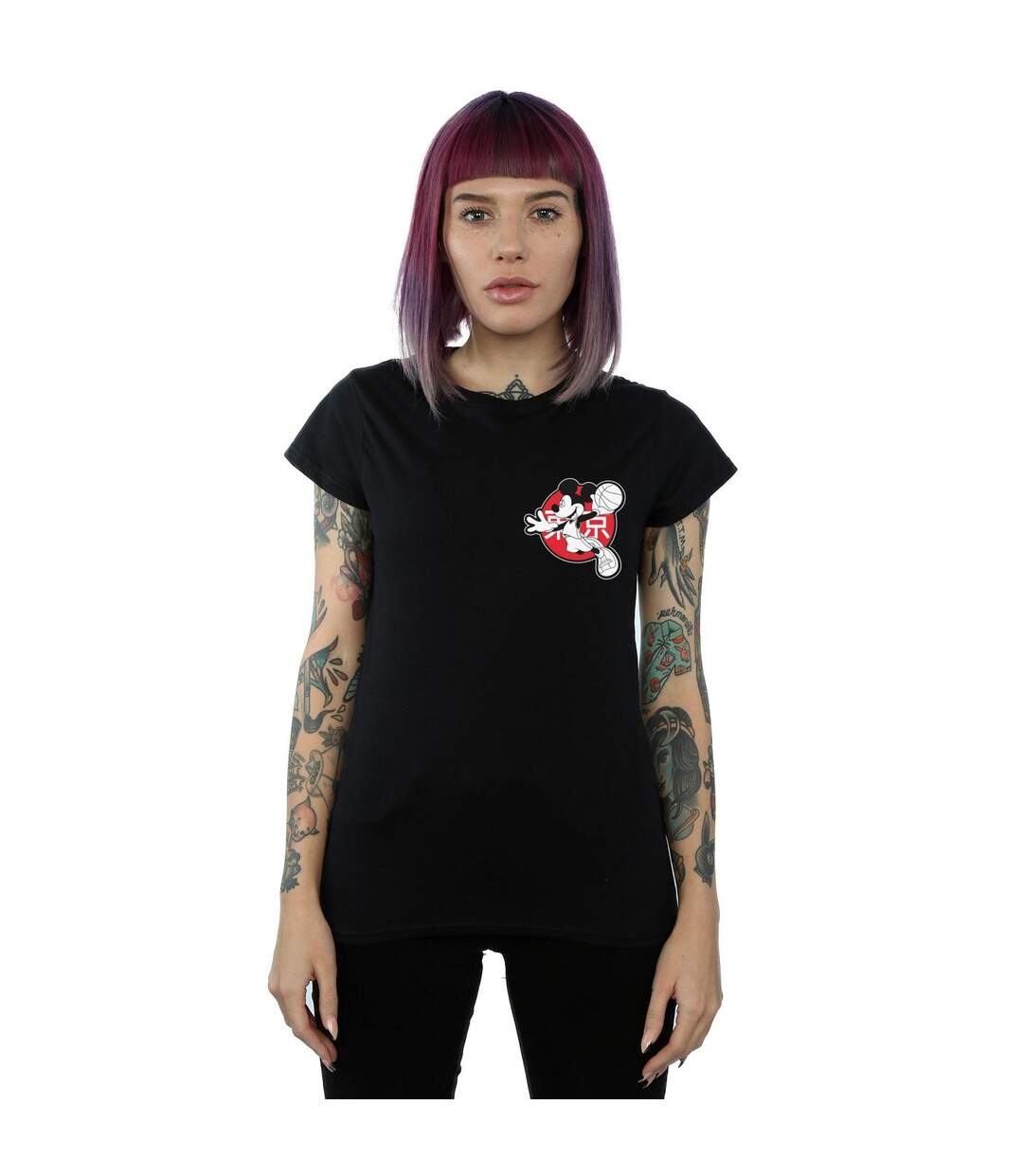 Disney T-shirt en coton Mickey Mouse Dunking - Femmes/Ladies (Noir) - UTBI48728-2