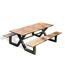 Table de Jardin & 2 Bancs Vancouver 210cm Gris Anthracite-1
