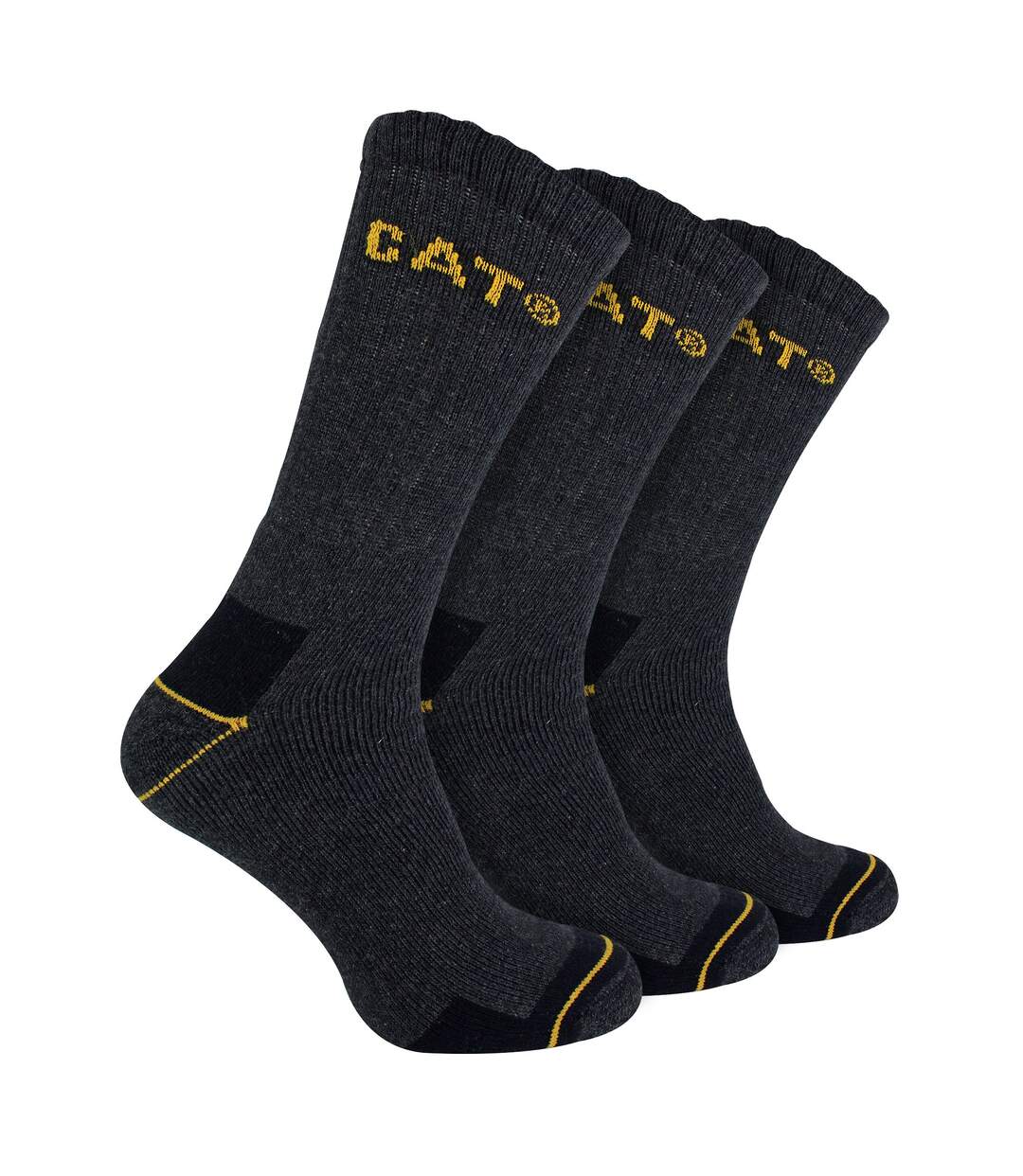 Mens 3 Pack Real Work Socks with Cushioned Heel & Toe-1