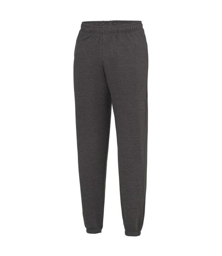 College Cuffed Sweatpants / Jogging Bottoms Charcoal Awdis