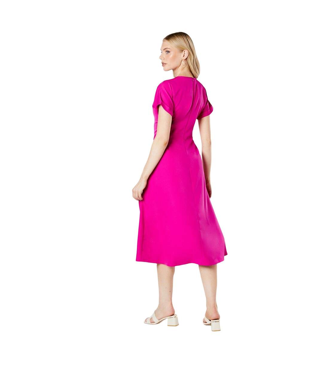 Robe mi-longue femme rose Principles-2