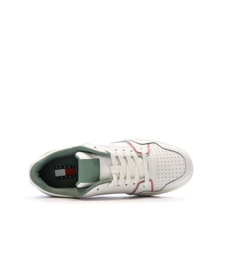 Baskets blanches/roses femme tommy hilfiger retro