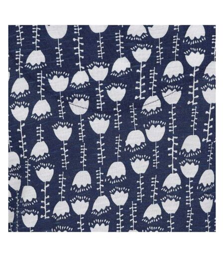 Womens/ladies Seedling V Neck Short-sleeved Dress Blue White Lazy Jacks