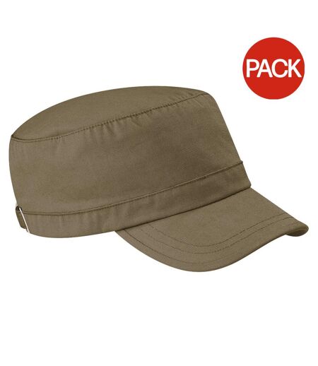 Lot de 2  casquettes adulte kaki Beechfield