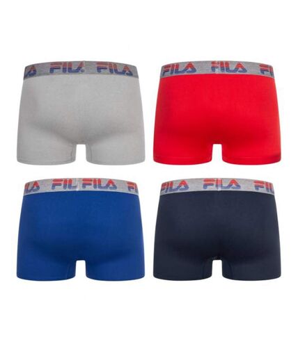Pack X4 Boxers Marine/Rouge Homme Fila Brief