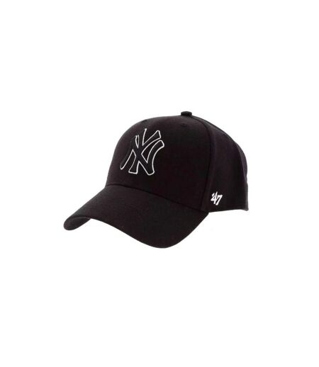 Casquette De Baseball Motif/style New York Yankees Mvp Blanc Noir 47