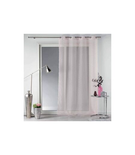 Rideau Voilage à Œillets Orion 140x240cm Rose
