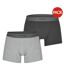 Pack Of 2  Mens Logo Boxer Shorts  Grey Grey Marl Firetrap-1