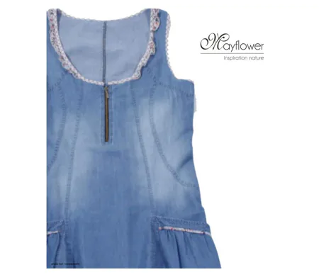 MAYFLOWER VF048S - Robe en jean pour femme : le charme décontracté de l'effet Liberty Stone
