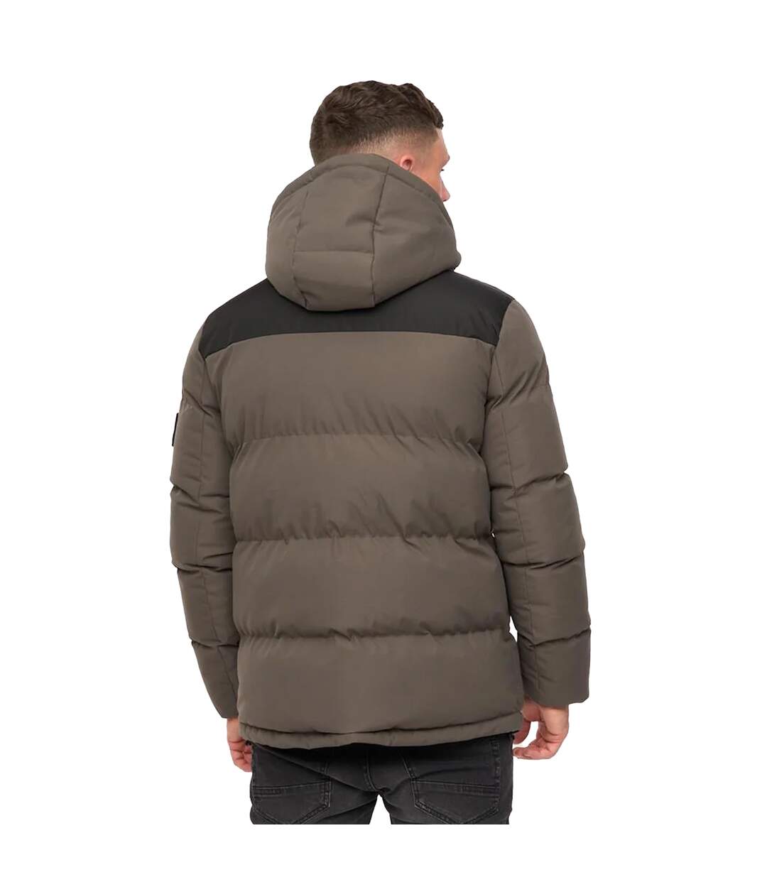Veste Menray Homme Olive Crosshatch-3