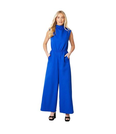Womens/ladies Occasion Cowl Neck Petite Jumpsuit Cobalt Principles