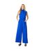 Womens/ladies Occasion Cowl Neck Petite Jumpsuit Cobalt Principles-1