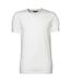 T-shirt PREMIUM manches courtes Homme col V stretch - 401 - blanc